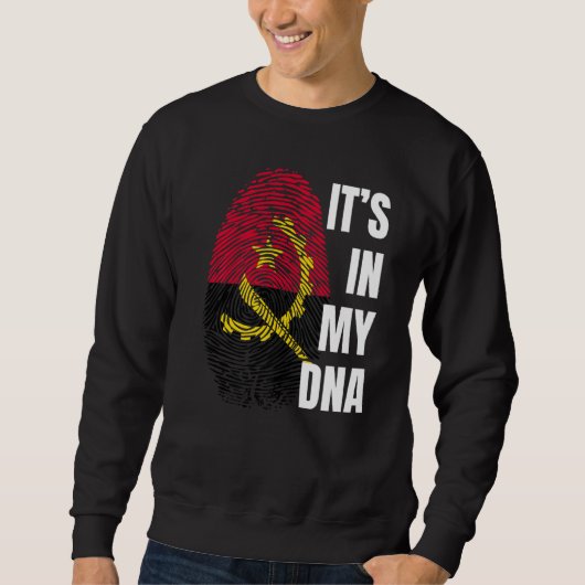 Sweatshirt Angola Drapeau Adn empreintes digitales Mois de l' (Devant)