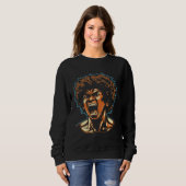 Sweatshirt Angry African American Teenager Afro Black Pride   (Devant entier)