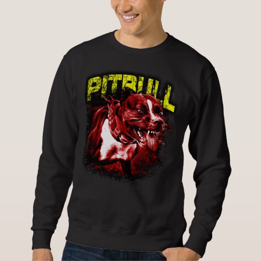 Sweatshirt Angry Apbt American Pitbull Terrier (Devant)
