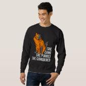 Sweatshirt Angry Brave Chat Graphic Plus Taille Tee (Devant entier)