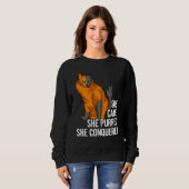 Sweatshirt Angry Brave Chat Graphic Plus Taille Tee (Devant entier)