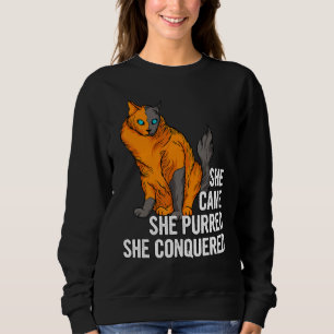 Sweatshirt Angry Brave Chat Graphic Plus Taille Tee