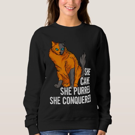 Sweatshirt Angry Brave Chat Graphic Plus Taille Tee (Devant)
