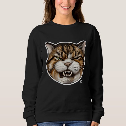Sweatshirt Angry cute Cat With Bad Mood   1 (Devant)