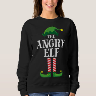 Sweatshirt Angry Elf Correspondant Famille Noël
