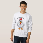 Sweatshirt Angry Rooster Flip Bird - Custom Meme Pun (Devant entier)