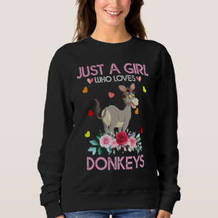 Sweatshirt Animal Âne Juste Une Fille Qui Aime Les Ânes