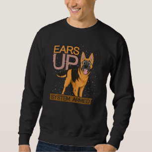 Sweatshirt Animal Chien Oreilles Système Armé Allemand Berger