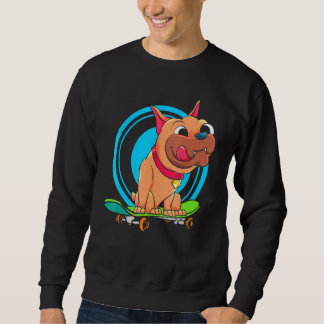 Sweatshirt Animal de compagnie Chien Planche à roulettes Enfa