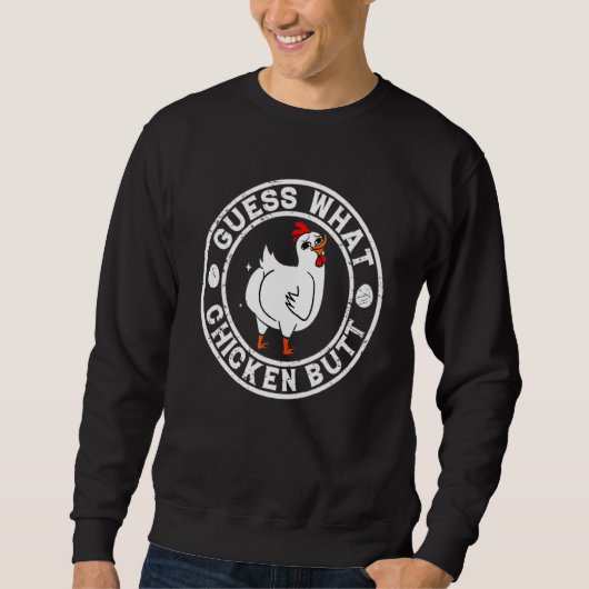 Sweatshirt Animal Devinez Quel Bouton De Poulet Mélange Boeuf (Devant)