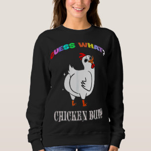 Sweatshirt Animal Devinez Quel Bouton De Poulet Mélange Boeuf
