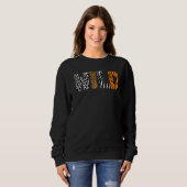 Sweatshirt Animal sauvage Motif Vache Leopard Zebra Tiger Ani (Devant entier)