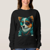 Sweatshirt Animals Dog Cat Owl Fox Cute  2 (Devant)