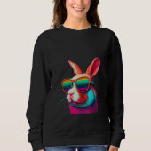 Sweatshirt Animals Graphic  Bunny Wearing Sunglasses 3 (Devant)