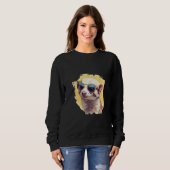 Sweatshirt Animals Graphic  Ferret Wearing Sunglasses 2 (Devant entier)