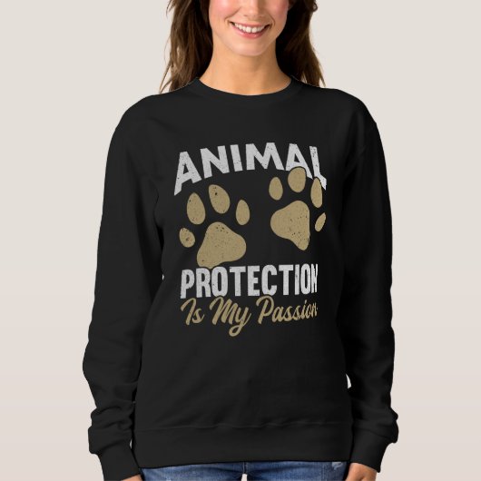Sweatshirt Animals Over People Animal Activist Rescue Conserv (Devant)