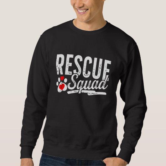 Sweatshirt Animals Rescue Squad Distressed Dog  Cat (Devant)