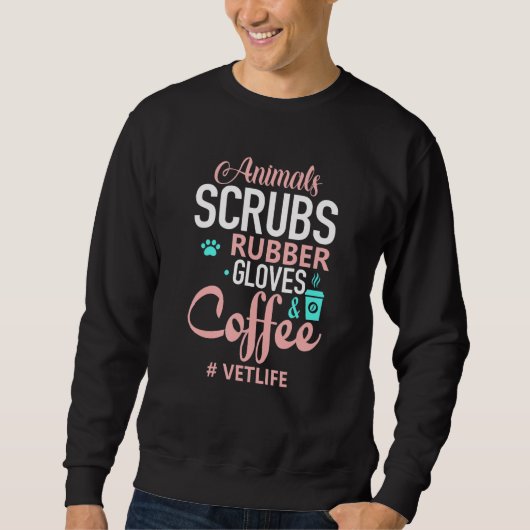Sweatshirt animals scrubs and rubber gloves   ve tee (Devant)