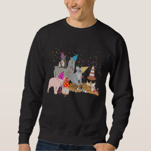 Sweatshirt Animaux - Beaux animaux ayant une fête
