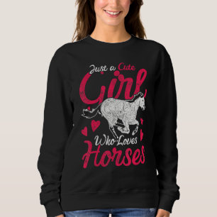 Sweatshirt Animaux Cheval Filles Femmes Cheval Équestre Équit