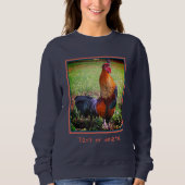 Sweatshirt Animaux de ferme de croisière de coq Personnalisé (Devant)