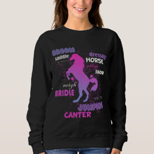 Sweatshirt Animaux de la ferme chevaline Cadeau pour les pass