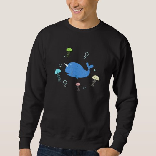 Sweatshirt Animaux de mer créatures océan Licorneau le plus m (Devant)
