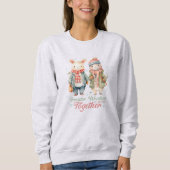 Sweatshirt Animaux d'hiver du mignon Pastel (Devant)