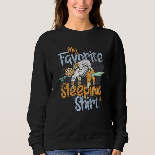 Sweatshirt Animaux Lazy Mon Favori Sleeping Sloth Nap Sleepin (Devant)