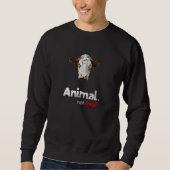 Sweatshirt Animaux, pas de nourriture. (Devant)