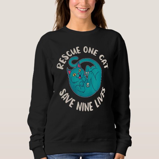 Sweatshirt Animaux secourus Chat Fosterage Secourt Animaux An (Devant)