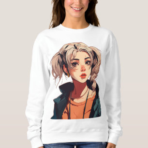 Sweatshirt Anime Dream : Beauté aux Cheveux Beige
