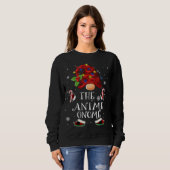 Sweatshirt Anime Gnomo Buffalo Plaid Christmas Tree Light (Devant entier)