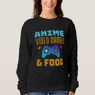 Sweatshirt Anime, jeux vidéo et nourriture Design charmant
