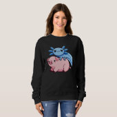 Sweatshirt Anime Kawaii Axolotl Pig (Devant entier)
