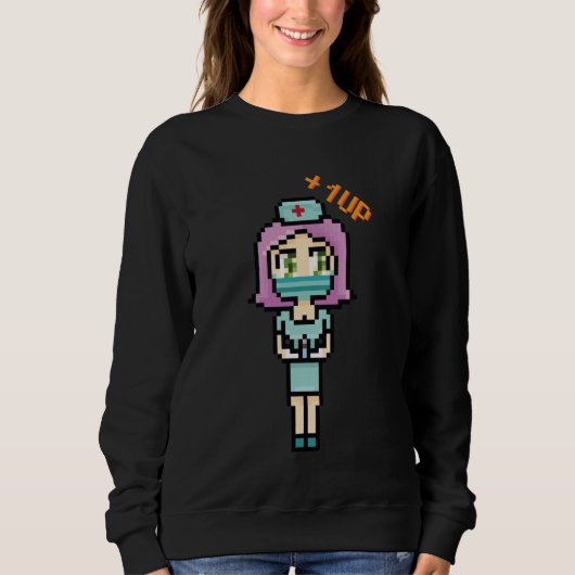 Sweatshirt Anime Kawaii - Pixelize Nurse - Japanese Aesthetic (Devant)
