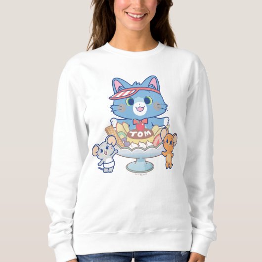 Sweatshirt Anime Tom, Jerry et Tuffy Dessert Parlor (Devant)
