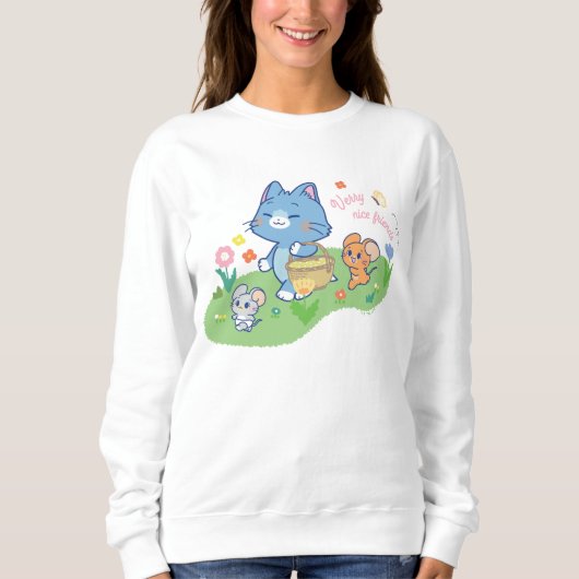 Sweatshirt Anime Tom, Jerry et Tuffy Picnic (Devant)