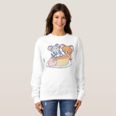 Sweatshirt Anime Tuffy et Jerry Cheesecake (Devant entier)