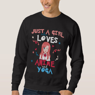 Sweatshirt Anime Women Teen Girl Who Loves Yoga