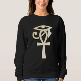 Sweatshirt Ankh Avec L'Oeil De Ra Horus Hiéroglyphes Système