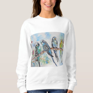 Sweatshirt Anneau clé d'art de l'Australian Bird Budgie Water