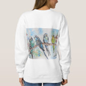 Sweatshirt Anneau clé d'art de l'Australian Bird Budgie Water (Dos)