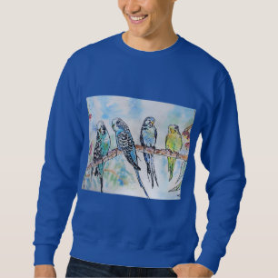 Sweatshirt Anneau clé d'art de l'Australian Bird Budgie Water