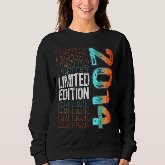 Sweatshirt Année de naissance vintage Retro 2014 (Devant)