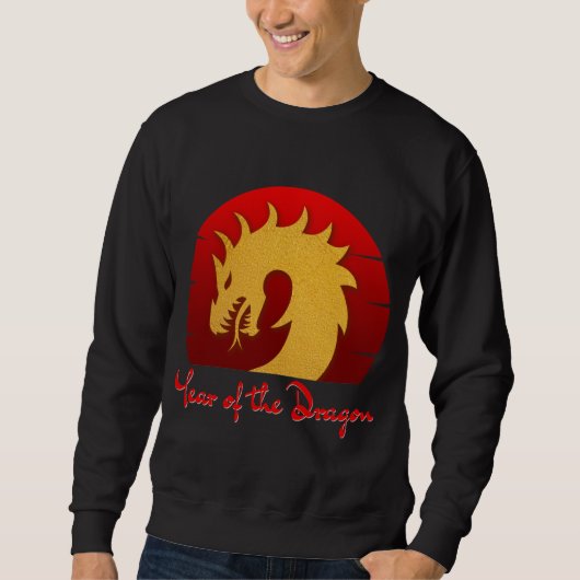 SWEATSHIRT ANNÉE DU DRAGON OR ROUGE (Devant)