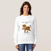 Sweatshirt Année du tigre 2022 Cute Zodiac Animal (Devant entier)