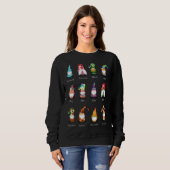 Sweatshirt Année Plein De Gnomes Amoureux Conception Mensuell (Devant entier)