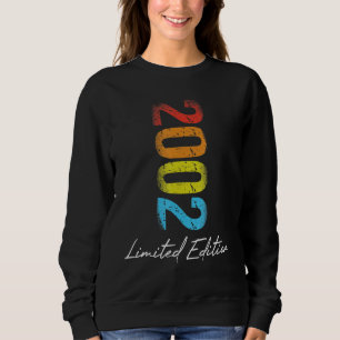 Sweatshirt Anniversaire Année 2002 Vintage Grunge usagé