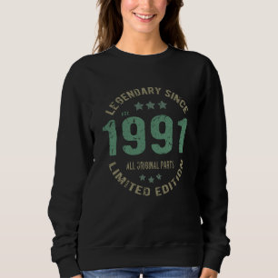 Sweatshirt anniversaire de 30 ans 1991 Légende depuis 30e ann